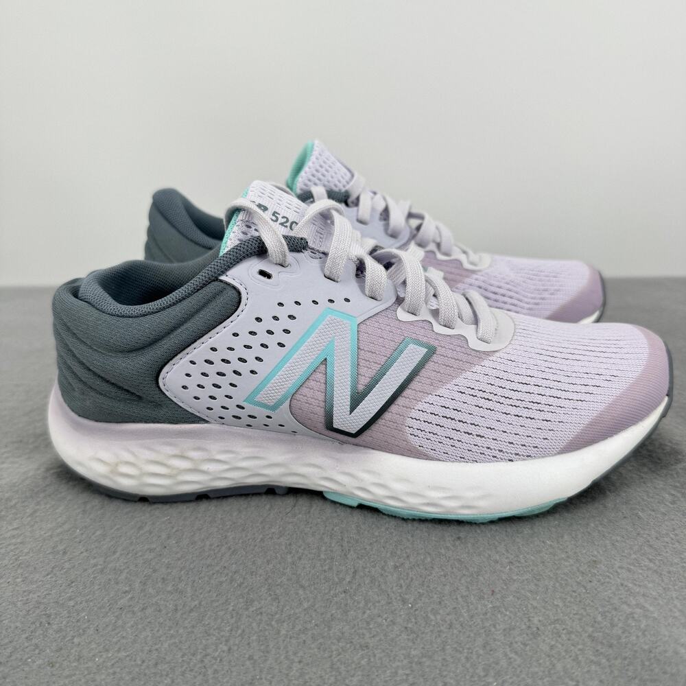 New Balance 520 V7 Womens Size 6 Gray Pink Aqua Running Shoes W520RG7